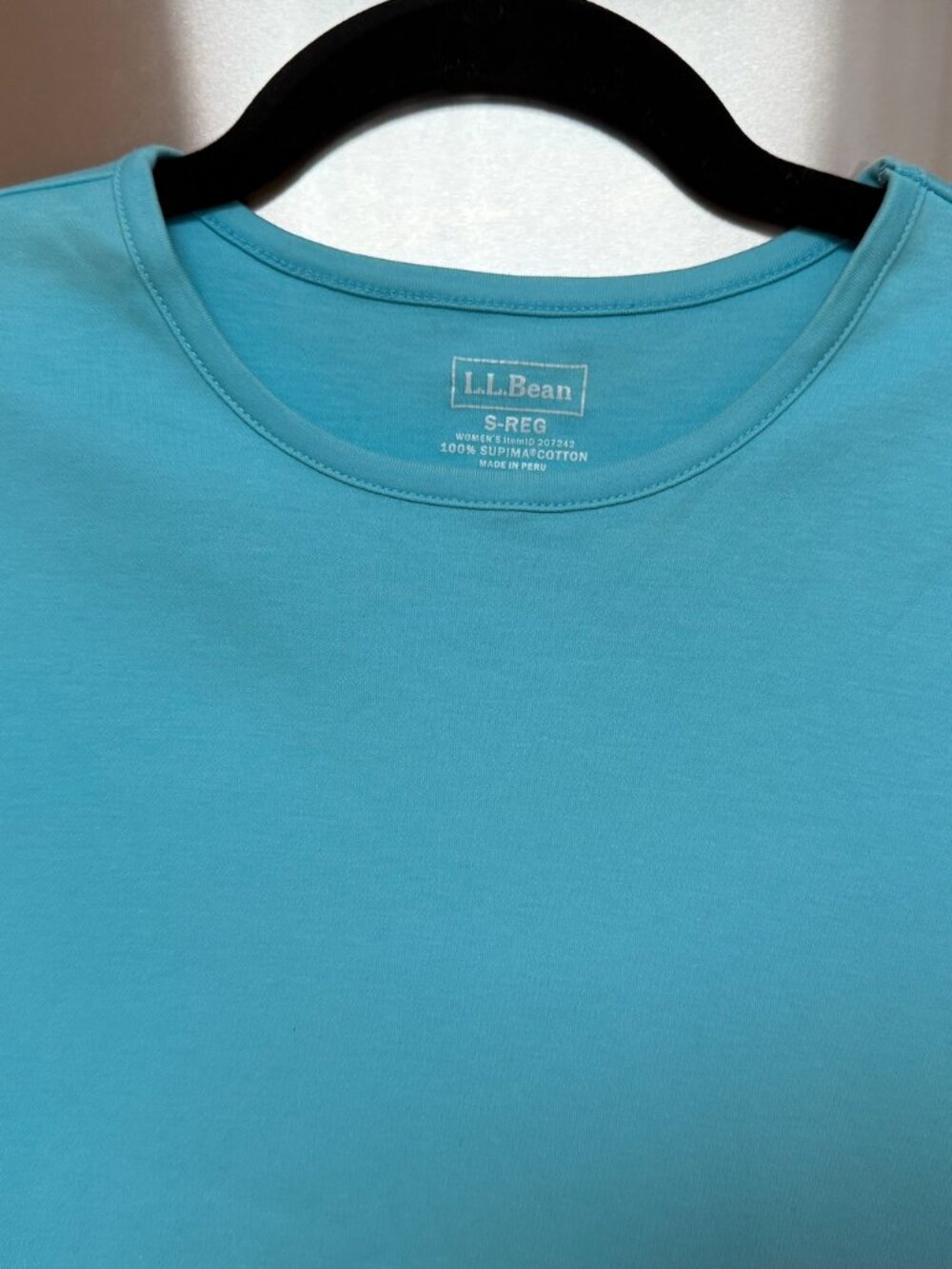 LLBean short sleeve crew neck pima cotton T shirt S